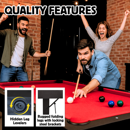 Red 6' Portable Ashford Pool Table