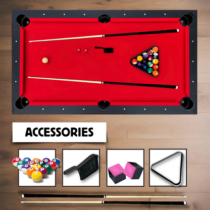 Red 6' Portable Ashford Pool Table