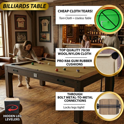 Espresso “The Transformer” 7’ 4 in 1 Multi-Game Table