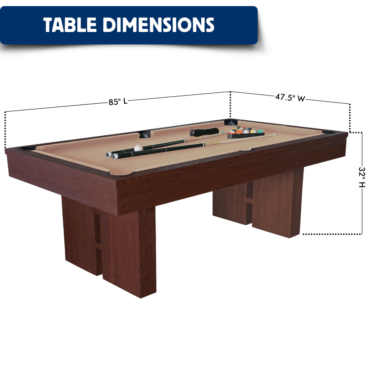 "The Westwood" 7' Multi-Game Table With Benches