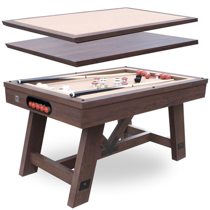 Espresso "Baddah Bing" 54" Bumper Pool Table With Top