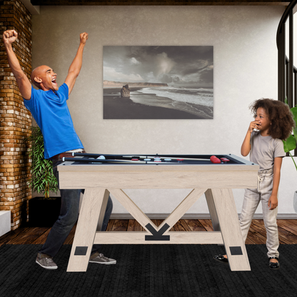 Rustic Oak "Baddah Bing" 54" Bumper Pool Table With Top