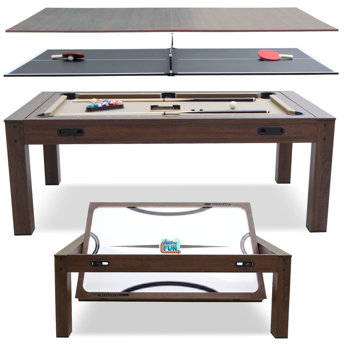 Espresso “The Transformer” 7’ 4 in 1 Multi-Game Table